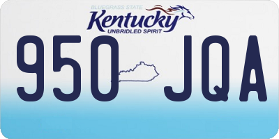 KY license plate 950JQA