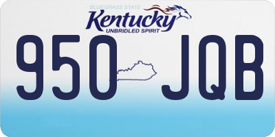 KY license plate 950JQB
