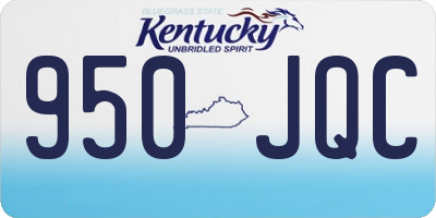 KY license plate 950JQC