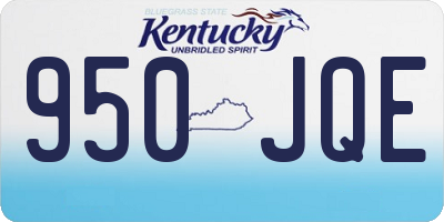 KY license plate 950JQE