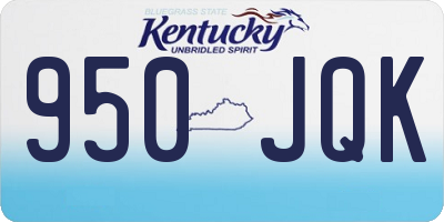 KY license plate 950JQK