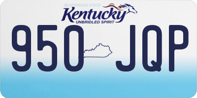 KY license plate 950JQP