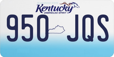 KY license plate 950JQS