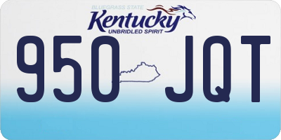 KY license plate 950JQT