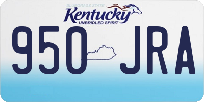 KY license plate 950JRA