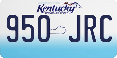 KY license plate 950JRC