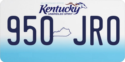 KY license plate 950JRO