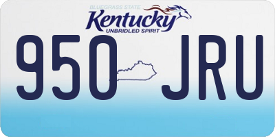KY license plate 950JRU