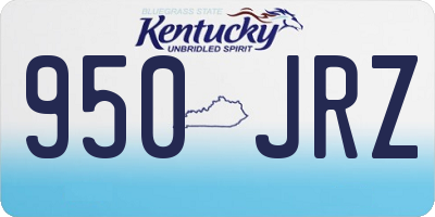 KY license plate 950JRZ