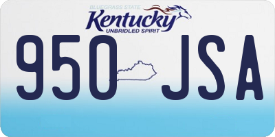 KY license plate 950JSA