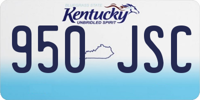 KY license plate 950JSC