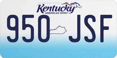 KY license plate 950JSF