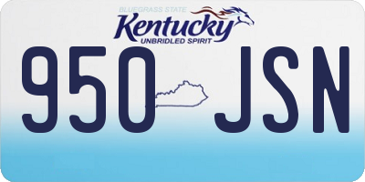 KY license plate 950JSN