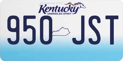 KY license plate 950JST