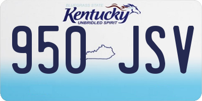 KY license plate 950JSV