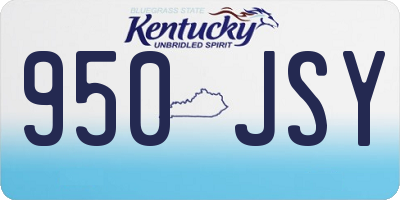 KY license plate 950JSY