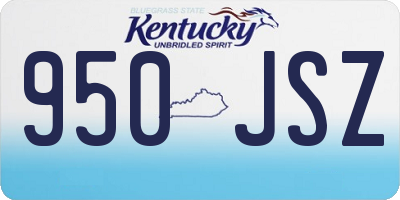 KY license plate 950JSZ