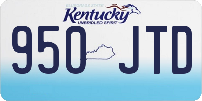 KY license plate 950JTD