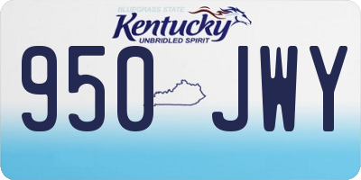 KY license plate 950JWY