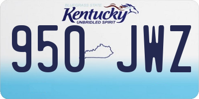 KY license plate 950JWZ