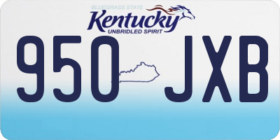 KY license plate 950JXB