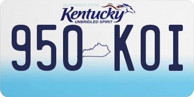 KY license plate 950KOI