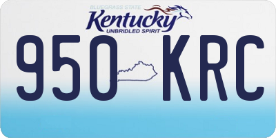KY license plate 950KRC