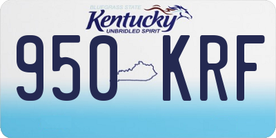 KY license plate 950KRF