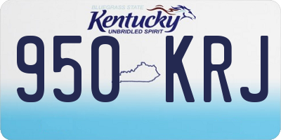 KY license plate 950KRJ