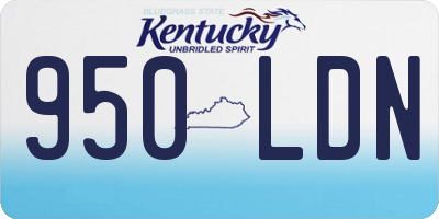 KY license plate 950LDN