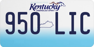 KY license plate 950LIC