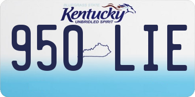 KY license plate 950LIE