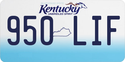 KY license plate 950LIF