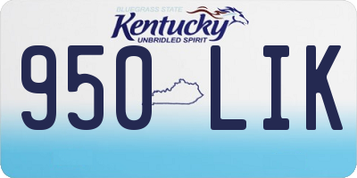KY license plate 950LIK