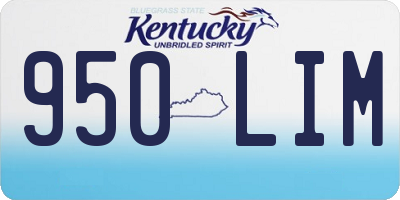 KY license plate 950LIM