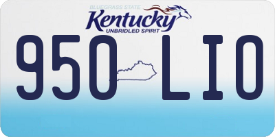 KY license plate 950LIO