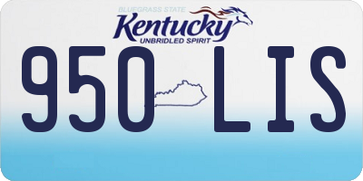 KY license plate 950LIS