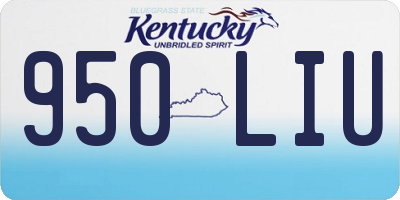 KY license plate 950LIU