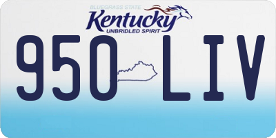 KY license plate 950LIV