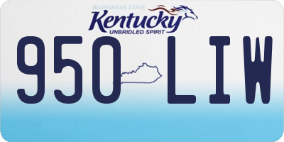 KY license plate 950LIW