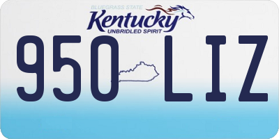 KY license plate 950LIZ