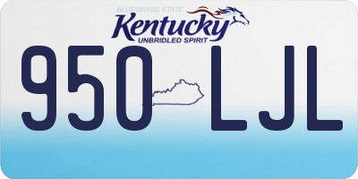 KY license plate 950LJL