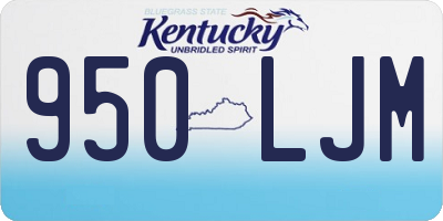 KY license plate 950LJM