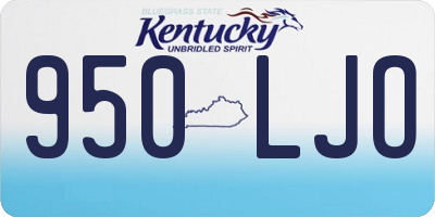 KY license plate 950LJO