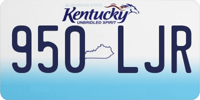 KY license plate 950LJR