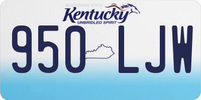 KY license plate 950LJW
