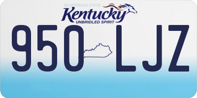 KY license plate 950LJZ