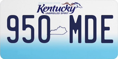 KY license plate 950MDE