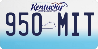 KY license plate 950MIT