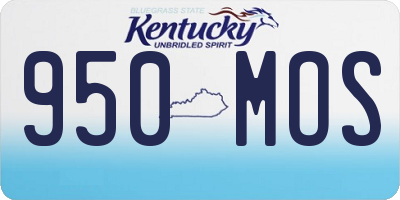 KY license plate 950MOS